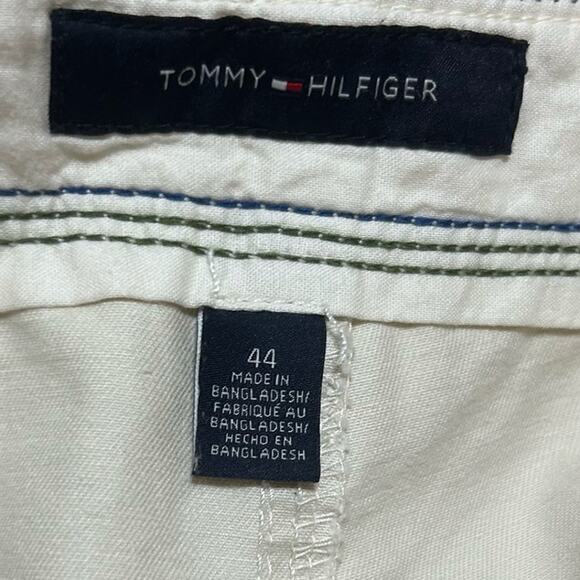 Tommy‎ Hilfiger Mens Shorts 44 Beige Cotton Raw Hem Utility Chino Casual Preppy - Picture 2 of 7